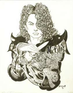 Michael Dubisch - "Sylvan" Illustration Original Art (Palladium Books, 1999). Outstanding pen and ink -