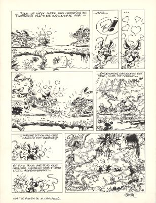 Batem | Le Marsupilami - Le Pollen du Monte Urticando (T.4) - Planche originale n°42 | Daniel Maghen