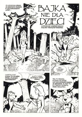 Krzysztof Różański (Kris) | Bajka nie dla dzieci, strona 1 (tytułowa) | Galeria Komiksu