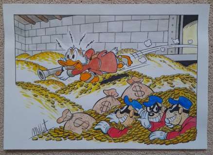 Millet Watercolour - Uncle Scrooge - Scrooge McDuck and the Beagle Boys - 2021 | Catawiki
