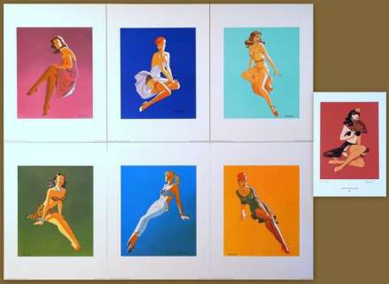 Berthet, Philippe - 6 Offset + 1 ex-libris sérigraphie - Pin Up | Catawiki