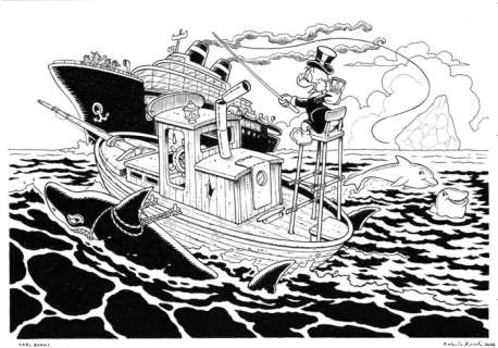 Roberto Ronchi - 1 Original drawing - Uncle Scrooge - "Don’t Try this at Home" - Inspired by a Carl Barks story - 2024 | Catawiki