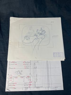 Oggy et les Cafards - Ensemble de 12 dessins originaux posé clé à la… | misc / divers