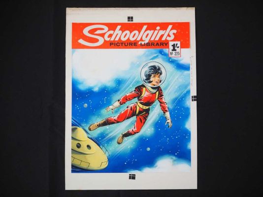 Lot 59 - SCHOOLGIRLS PICTURE LIBRARY #325 ORIGINAL COVER ART (1965 - FLEETWAY)… | Excalibur Auctions