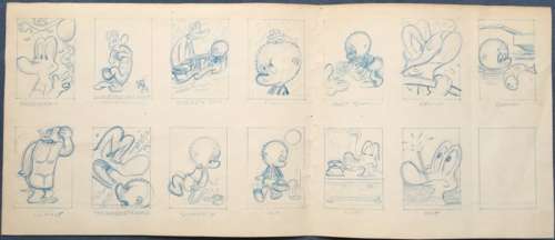 Kelly, Walt | Original Preliminary drawing  - Pogo 1955 Weather Indications  - (1955) | Catawiki
