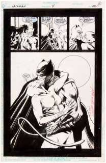 "CATWOMAN" COMIC BOOK PAGE ORIGINAL ART WITH BATMAN. | Hake’s