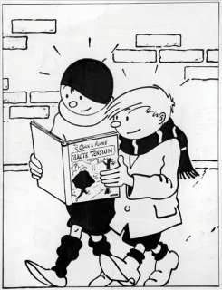 De Moor (Johan) | Quick & Flupke, illustration Ã  l’encre de Chine p… | Banque Dessinée