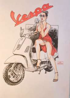 Raimondo, Luca - 1 Original drawing - Vespa - 2024 | Catawiki