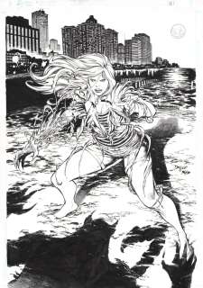 Diego Bernard, Fred Benes - Witchblade #161 Cover - City Waterfront Battle - 2012