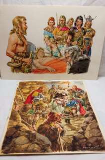 Gusmaroli, Ermenegildo - 2 Original colour drawing - Popolo Vichingo | Catawiki