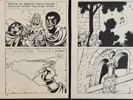 Magnus & Romanini - 2 Original page - La Compagnia della Forca - "La Traversata Maledetta" - 1978 | Catawiki