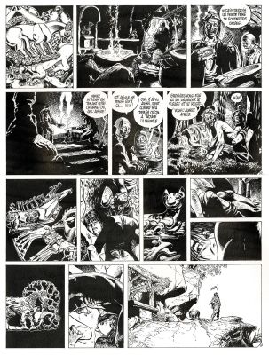 Franz - Lot 363 - Poupée d’ivoire, Le tombeau Scythe, planche originale à l’encre de chine.