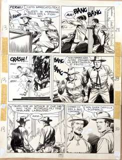 Guglielmo Letteri - Original page for Tex n. 72 New Orleans. Cm. 25,5x33. Ink on bard. Mint