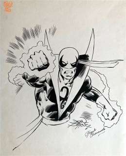 John Byrne Frank Chiaramonte - John Byrne Fans of Central Jersey #11 (Iron Fist ) Cover (1976)