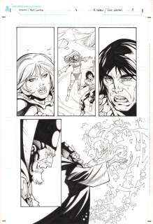 Randy Green, Rick Ketcham | Conan Red Sonja #4 P.3 - Conan & Red Sonja Vs. Magic Wizard Splash - 2015 Signed | Anthony’s Comic Book Art