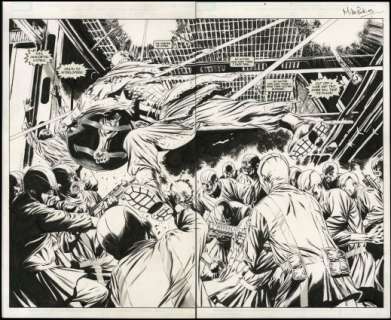 Perkins, Mike - CAPTAIN AMERICA (2005) #24 Double Page Splash | ComicConnect