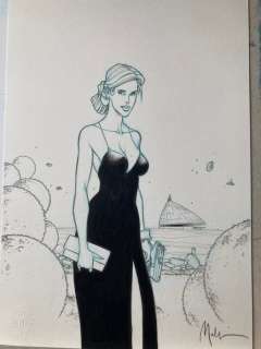 Malfin, Nicolas - 1 Original drawing - Golden City - Amber - 2025 | Catawiki