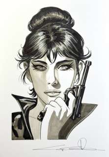 Candita, Giuseppe - 1 Original drawing - Modesty Blaise - My gun - 2025 | Catawiki