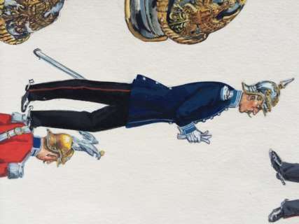 Funcken | Illustration originale Ã  la gouache (p.117) pour " Les Uniformes & Armes des soldats du 19e siècle vol.2 "  - (1982) | Catawiki