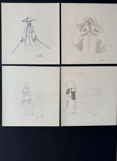 Ralf Schlüter, Romain Renard, Hervon, Rafael Morales - 4 Original drawing - Group of four - Original Illustrationen