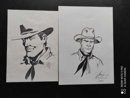 Nespolino, Alessandro / Bianchini, Marco - 2 Original drawing - Tex | Catawiki
