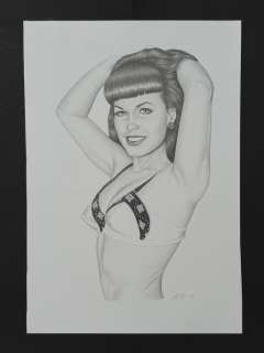 Don L. Monroe - 1 Original drawing - Pin Up Betty Page - Master of Eroticism | Catawiki