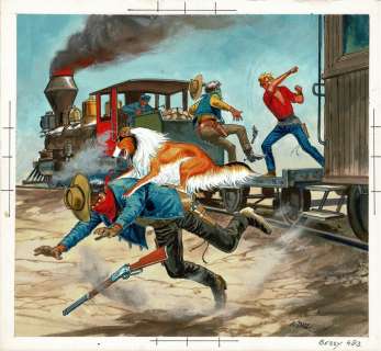 Klaus Dill, Studio Vandersteen - 1 Original cover - Bessy - Höllenfahrt im Nord-Express - 1971 | Catawiki