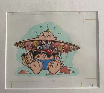 Bunk, Tom - 1 Original colour drawing - Garbage Pail Kids - 1986 | Catawiki