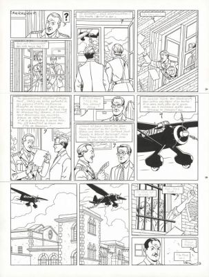 André Juillard | Planche originale n°03, présence de rustine - Signé Olrik - Blake et Mortimer | Daniel Maghen