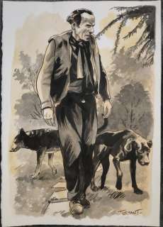 Terpant, Jacques - 1 Original colour drawing - Chien de Dieu - 2017 | Catawiki