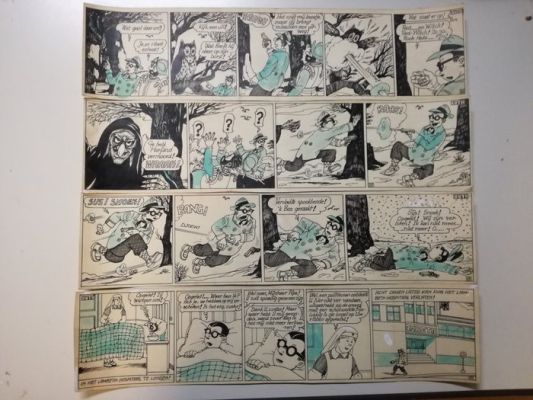 Buth - 4 Original page - Thomas Pips - Het kasteel der schaduwen (stroken 24 en 25) - 1948 | Catawiki