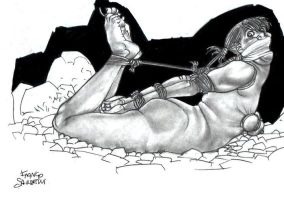 Saudelli, Franco - 1 Original colour page - Bondage - "Femmine alla corda..." - 1990 | Catawiki