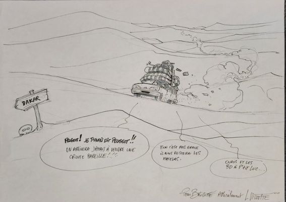 Laurent Vicomte - 1 Original drawing - Dakar | Catawiki