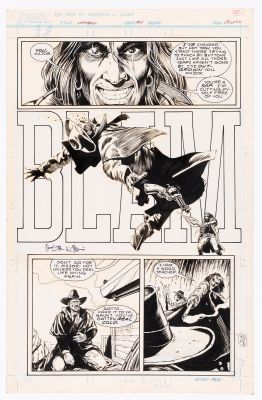Lot 147 - TIM TRUMAN GRIMJACK #11 COMIC BOOK PAGE ORIGINAL ART. | Hake’s