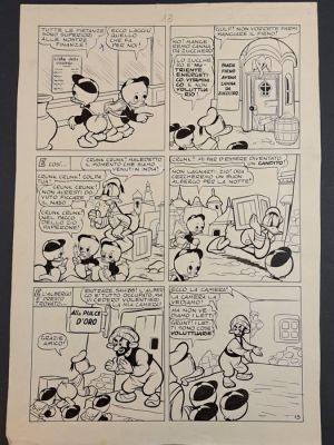 Carpi, Chierchini - 1 Original page - Paperino e il Muro del Riso Prima Parte - 1954 | Catawiki