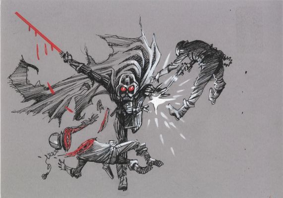 John McCrea | Darth Vader with his ’saber _ a4, full figure | John McCrea