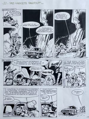 Fournier - 1 Original page - Spirou - Des Haricots Partout - 1979