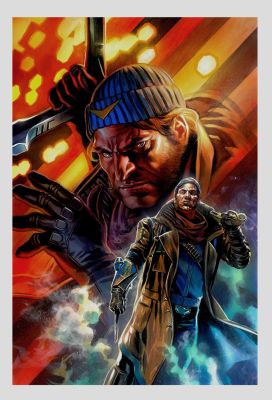 Felipe Massafera - Flash #5 Large Cover Painting (Captain Boomerang Holding His Famous Boomerang & Large Gun!)