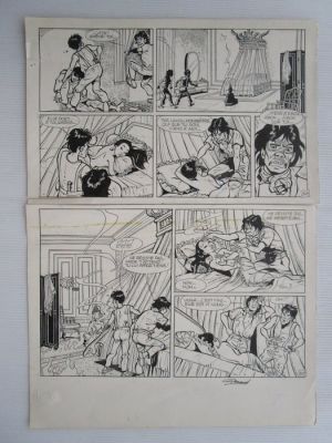 Renaud - 1 Original page - Pokervrouw - p. 24 uit deel 5 - De vervloeking - 1986 | Catawiki