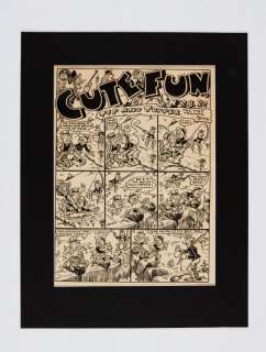 Cute Fun No 28 (1940) original front cover artwork drawn and signed by… | Comic Book Auctions ltd