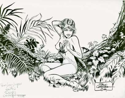 Cordoba Diego Jeune... | CORDOBA Diego Jeune femme au papillon Encre de chine... | Vermot et Associés