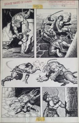 John Buscema / Ernie Chan Original page - Savage Sword of Conan - #62 The Temple of the Tiger - Page 42 - 1981 | Catawiki