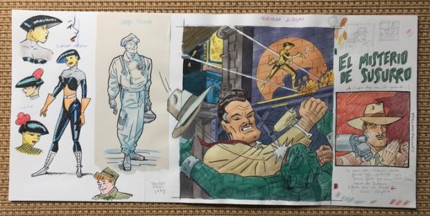 Torres, Daniel - 1 Original colour drawing - Roco Vargas - Portada El misterio de Susurro - 1983 | Catawiki