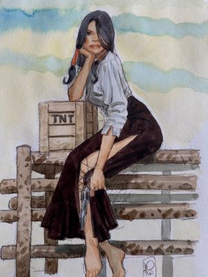 Hirn, Laurent - 1 Original colour drawing - Lawmen of the West - 2024 | Catawiki