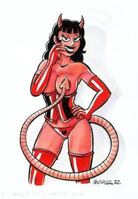 Joan C. Marco | Original drawing: Devil – Marco | Origin Of Comics