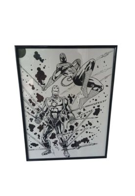 Bob Layton - 1 Original drawing - The Avengers - Iron-Man y Spider-Man | Catawiki