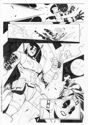 Continue Shopping | GWENPOOL #5 PAGE 6 ORIGINAL PAGE BY STEFANO NESI | Scott’s Collectables