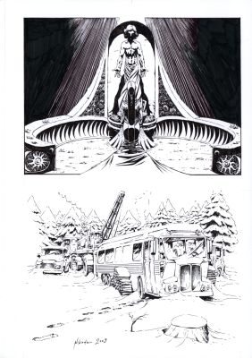 Nikodem Cabała | Opowieść o miłości / Żona Zimy (komplet dwóch ilustracji) | Galeria Komiksu