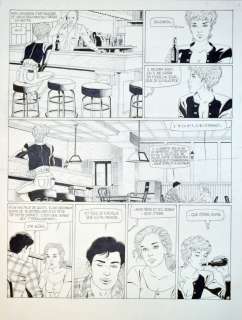 RENAUD  - Jessica Blandy  - Planche 5 d’une aventure  - Encre de chine  - 50 x 37 cm - | Vermot et Associés