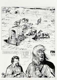 Derib (Claude de Ribeaupierre Dit) (1944) | DERIB BUDY LONGWAY. VENT SAUVAGE. Encre de Chine… | Coutau Bégarie